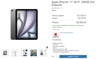 iPad Air 11" Wi-Fi 128GB por $9,999 en Costco