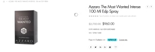 Perfume Azzaro The Most Wanted Intense 100ml por $960 en UFRA