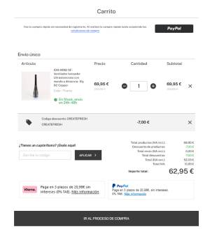 Ventilador Ionizador Ultrasilencioso con mando a distancia con motor DC por 62,95€