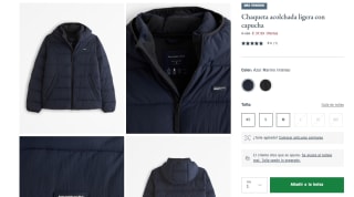 Chaqueta acolchada ligera con capucha Abercrombie & Fitch negra o azul desde 32,99€