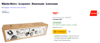 Nijntje retro loopauto voor €75,24 bij Bol