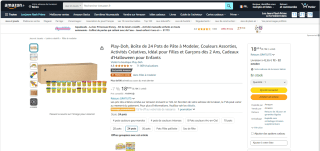 Lot de 24 pots de pâte à modeler Play Doh - 24 x 84g (2.49kg) à 18,63€