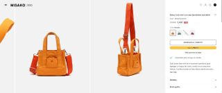 Bolso tote mini con asa bandolera extraíble Saori por 5.40€