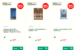 40% korting op kerstartikelen bij Welkoop