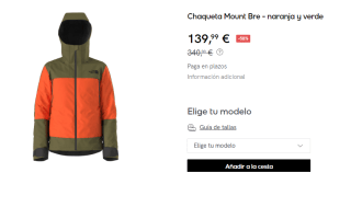 Chaqueta The North Face Mount Bre para Hombre por 139.99€