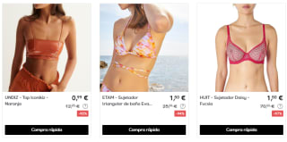 Sujetadores y braguitas de marca desde solo 0,99€ y ropa desde 1,99€