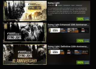 Tot 80% korting tijdens de Dying light franchise sale via Steam