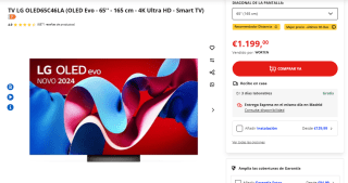 TV LG OLED65C46LA OLED Evo - 65'' 4K Ultra HD por 1.199€