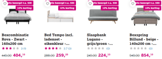 10% extra korting op alles voor de slaapkamer bij Leen Bakker