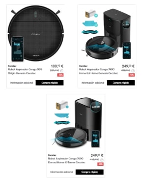 Recopilacion de Robots Aspiradora CECOTEC con Hasta 56% de Descuento en Privalia