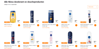 Alle Nivea deodorant en doucheproducten 4 voor €10 bij de AH
