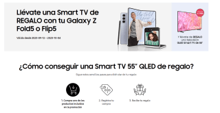 Samsung Galaxy Z Flip5 de 8GB/256GB + cupón 200€ + TV 55" Smat TV por 1209€