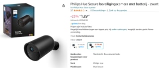 PHILIPS HUE Philips Hue Secure Beveiligingscamera met Batterij voor €139 bij Bol