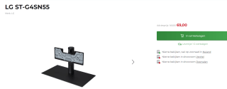 LG ST-G4SN55 Tv-standaard Zwart voor €69 bij Lunenburg