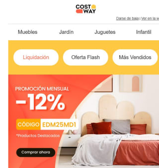 12% de descuento desde Costway
