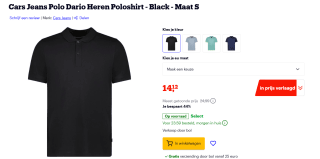 Cars polo DARIO met logo voor €14,12 bij Bol