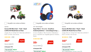 Tot 25% korting op het Super Mario assortiment bij Bol