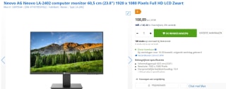 AG Neovo LA-2402 monitor voor €108,89 bij Maxict