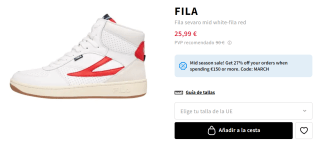 Zapatillas para Hombre Fila SEVARO MID por 25.99€