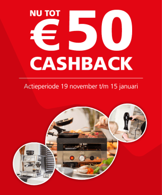 Tot €50 cashback bij aankoop van deelnemend product van Solis
