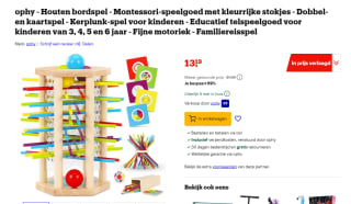 Ophy houten speelgoed voor €13,19 bij Bol