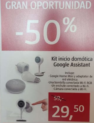 Bauhaus Kit de Inicio domotica Google por 29,50€