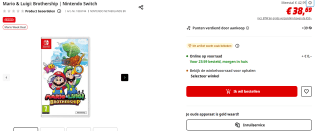 Mario & Luigi: Brothership voor €38,69 bij de Mediamarkt