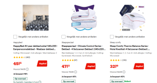 Tot 40% korting op beddengoed bij Bol