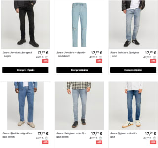 Rebajas hasta 75% descuento Jack & Jones ropa precios muy baratos