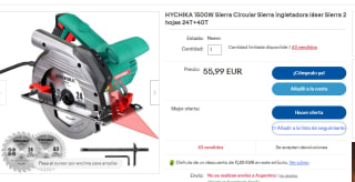 Sierra Circular HYCHIKA 1500W por 44.79€