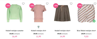 70% op alles van NoBell, Blue Rebel & Dirkje bij Kixx
