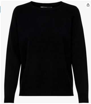 Only ONLLESLY zwarte trui voor €9,89 bij Amazon
