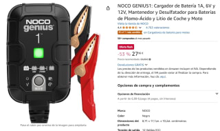 NOCO GENIUS1 Cargador de Batería 1A, 6V y 12V POR 27,96€