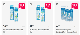 Alle A-merk baby accessoires 1+1 gratis bij Etos