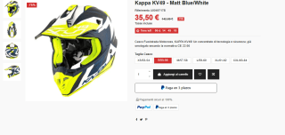 Casco de moto Kappa KV49 - Matt Blue/White por 35,50€