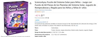 Science4you Puzzle del Sistema Solar por 5,99€