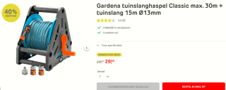 Gardena tuinslanghaspel Classic max. 30m + tuinslang 15m Ø13mm voor €28,99 bij Praxis