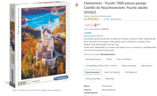 Clementoni Puzzle 1000 piezas paisaje Castillo de Neuchwanstein por 6,86€