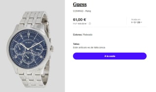 Reloj para Hombre Guess CONRAD por 61€