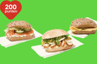 Gratis belegd broodje voor 200 Hema punten