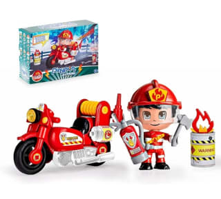 Pinypon Action - Moto de Bombero con 1 figurita por 7,50€.