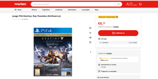 Juego PS4 Destiny: Rey Poseidos (Ed.Reserva) por 6,26€