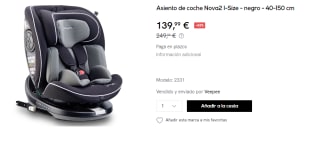 Silla de coche Nova2 por 139.99€