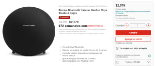Bocina Harman Kardon Onyx Studio 4 por $2,579 en Elektra