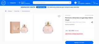 Perfume Alhambra Angel Edp 100ml Mujer por $10.990