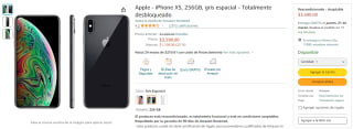 iPhone XS, 256GB Reacondicionado por $3,590 en Amazon