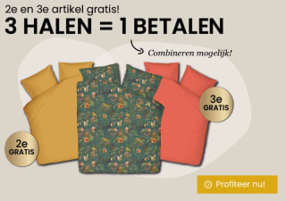 Dekbedovertrekken 3 halen=1 betalen bij DekbedDiscounter