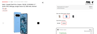 Google Pixel 8 Pro de 12GB/128GB por 628,15€ en tres colores
