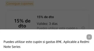 Cupón 15% Descuento serie Redmi Note Xiaomi en tienda oficial