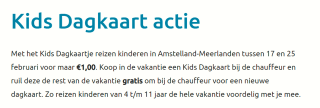 Kids reizen in de hele februari-vakantie voor maar €1 in Amstelland-Meerlanden